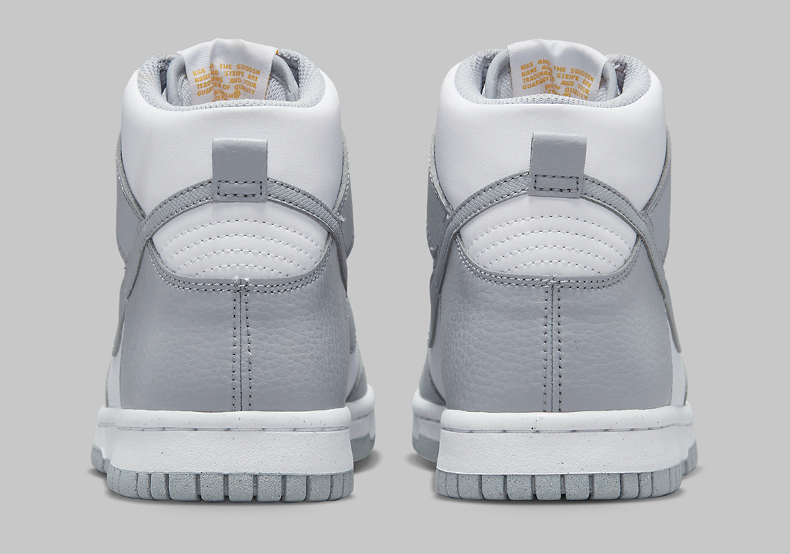 Nike Dunk High Gs Grey White Orange Fd9773 001 6