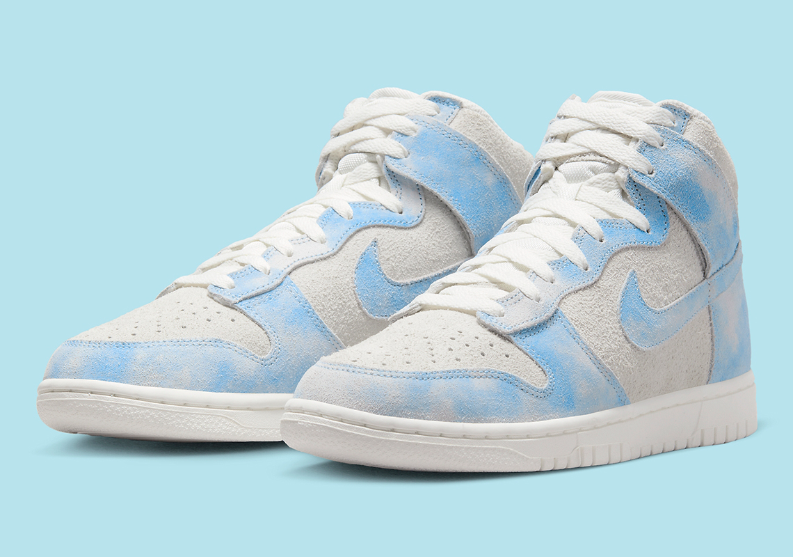Worn Blue Suedes Make An Appearance On The Nike Dunk High
