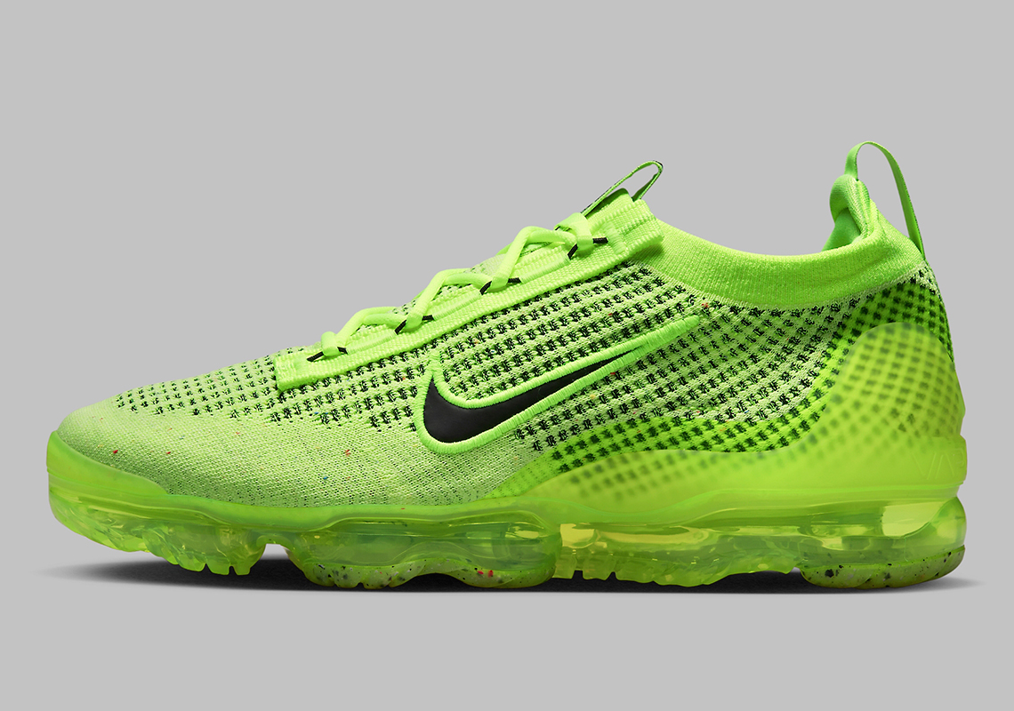 Nike Vapormax Flyknit 2021 Volt Black Fd0761 700 6