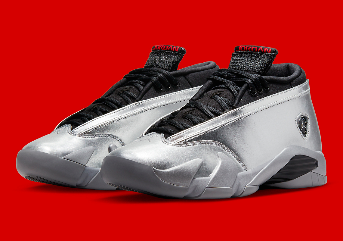 Air Jordan 14 Low Metallic Silver Fire Red Wolf Grey Black Dh4121 060 8