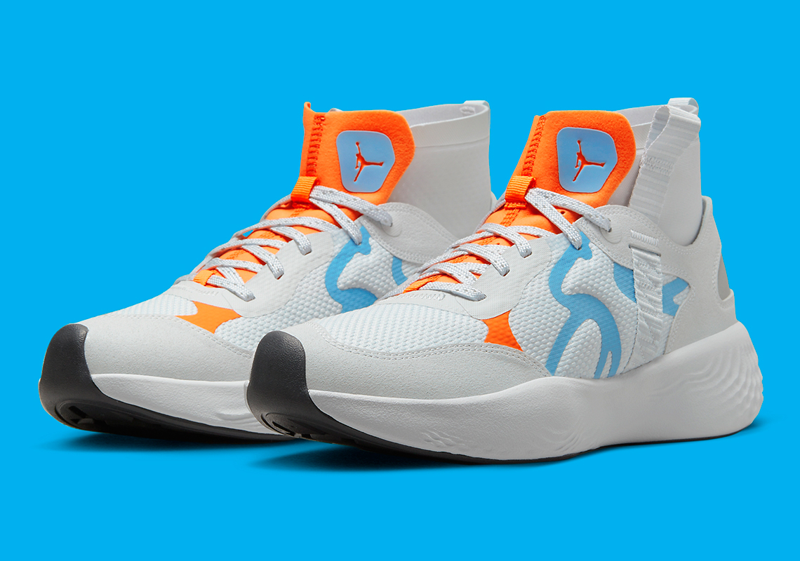 "University Blue" And Orange Pair Across The Jordan Delta 3