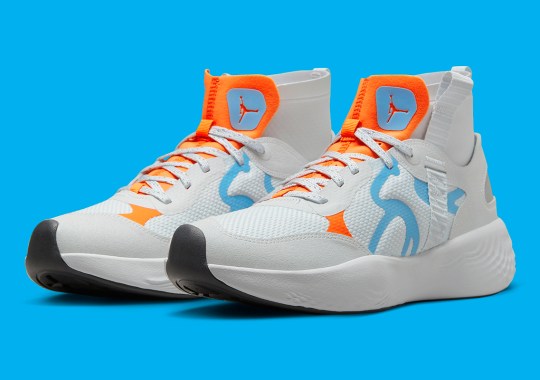 “University Blue” And Orange Pair Across The Jordan Delta 3