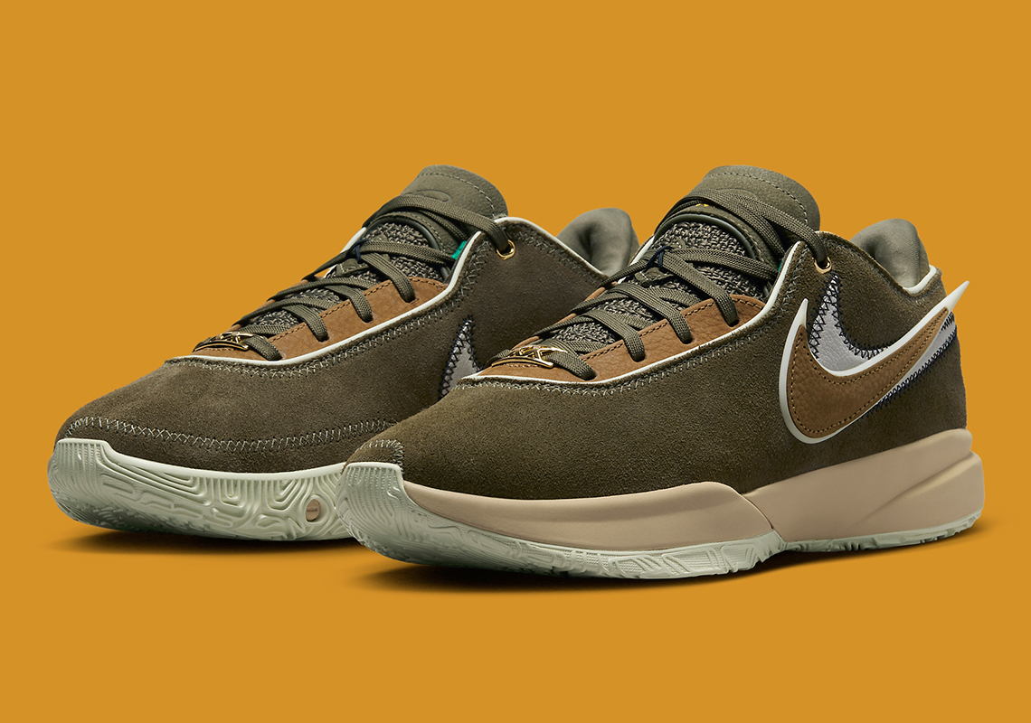 Nike Lebron 20 Olive Suede Dv1193 901 3