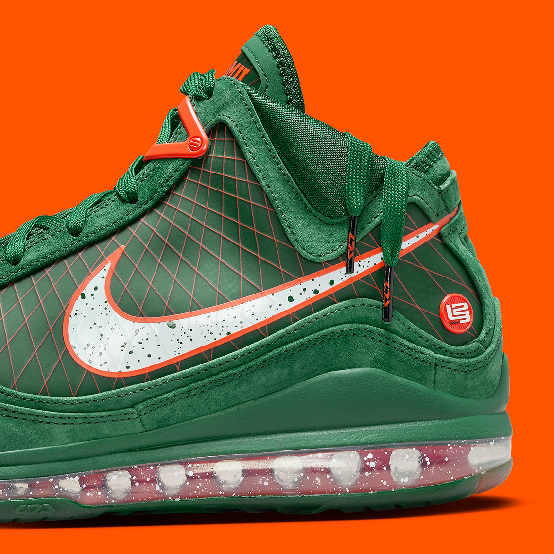 Nike Lebron 7 Famu Gorge Green Total Orange Dx8554 300 7