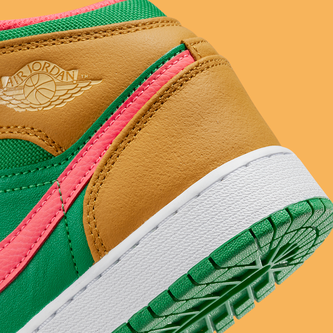 Air Jordan 1 Mid Gs Tan Green Pink Dx4365 700 7
