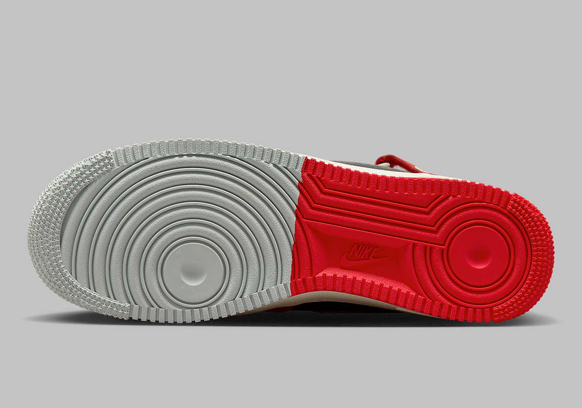 Nike Air Force 1 Mid Split Red Black Dz2554 001 8
