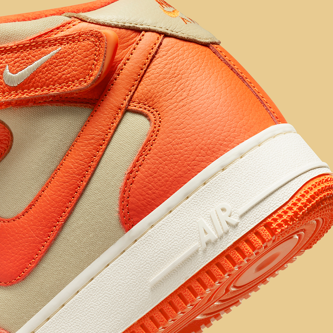 Nike Air Force 1 Mid Team Gold Safety Orange Fb2036 700 5