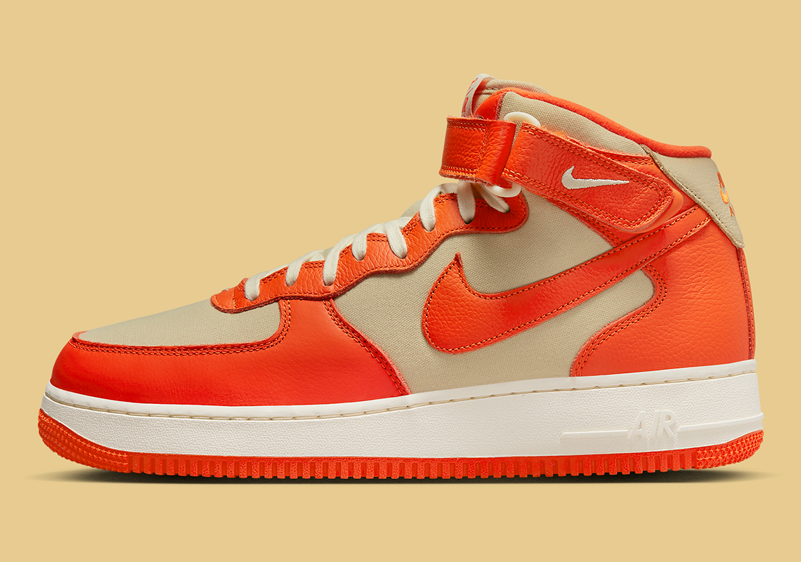 Nike Air Force 1 Mid Team Gold Safety Orange Fb2036 700 8