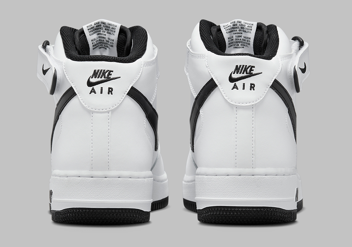 Nike Air Force 1 Mid White Black Dv0806 101 6