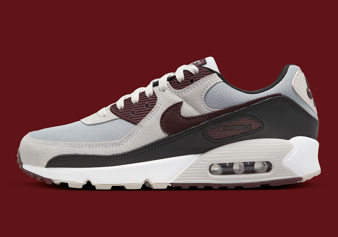 Nike Air Max 90 Appears In "Wolf Grey" And "Burgundy Crush" Colors