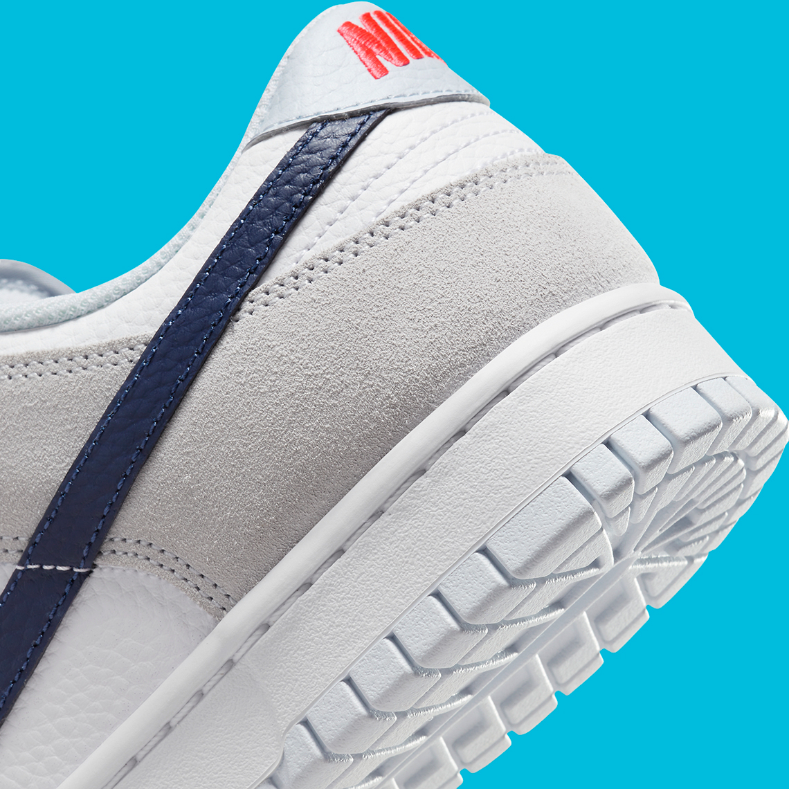Nike Dunk Low Grey Navy Mini Swoosh 4