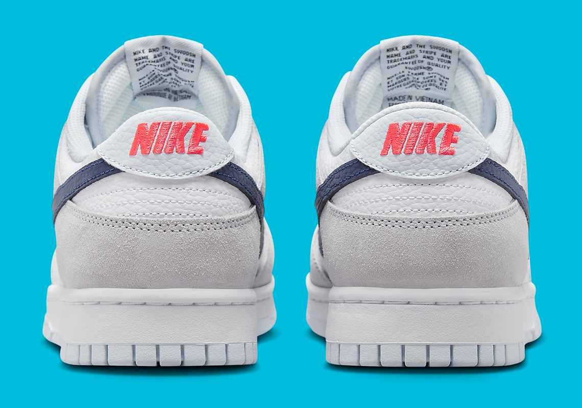 Nike Dunk Low Grey Navy Mini Swoosh 7