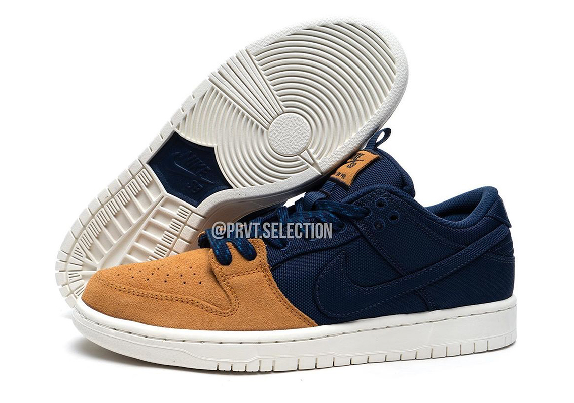 Nike Sb Dunk Low Navy Wheat Toe 6