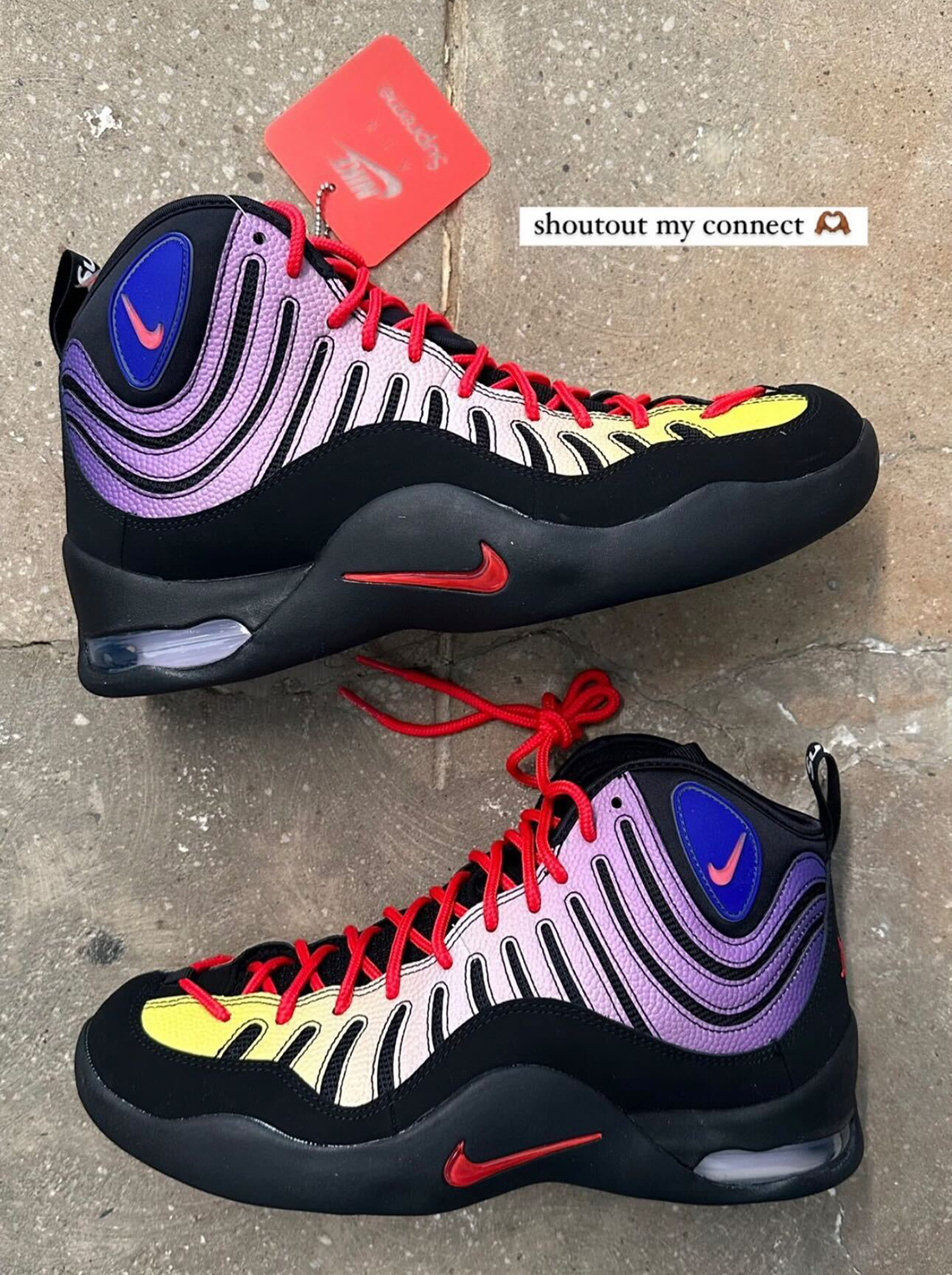 Supreme Nike Air Bakin Black Red Gradient