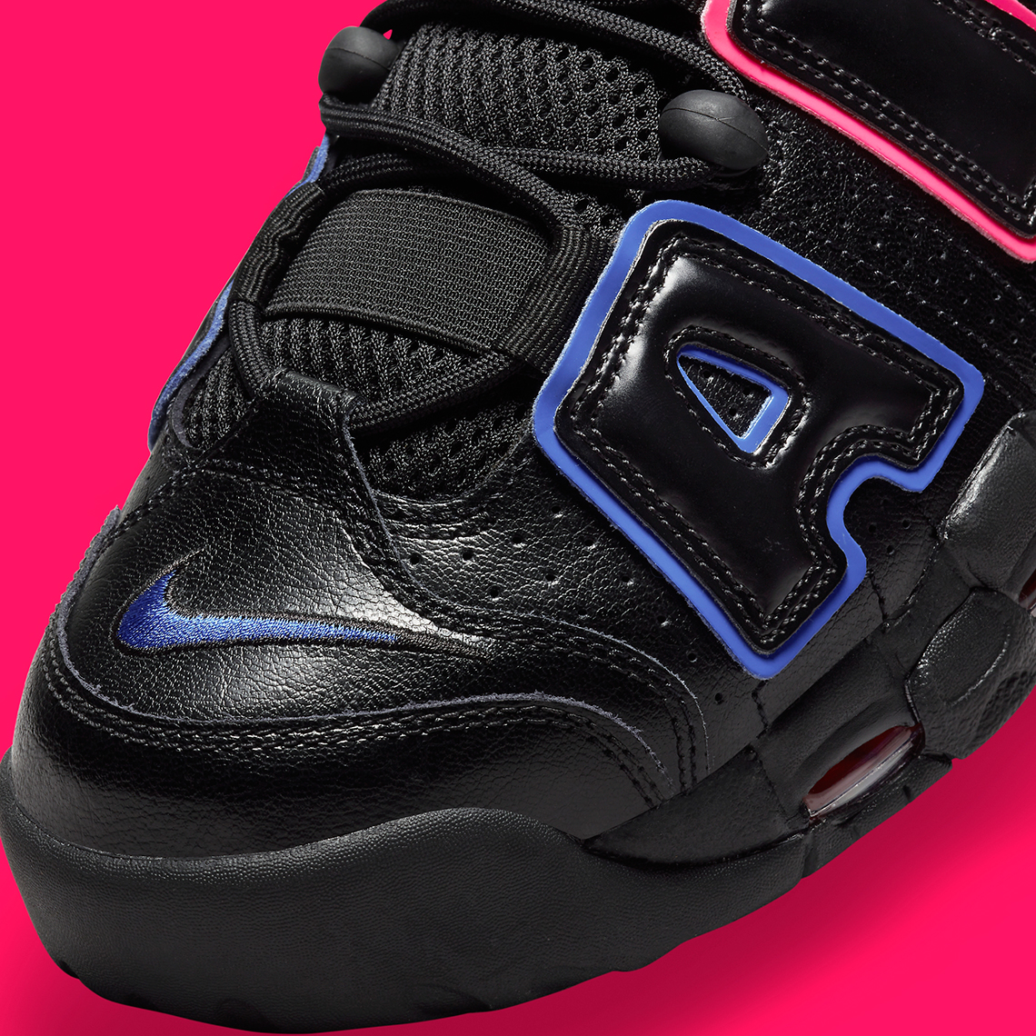 Nike Air More Uptempo Electric Black Bright Crimson Racer Blue Fd0729 001 5