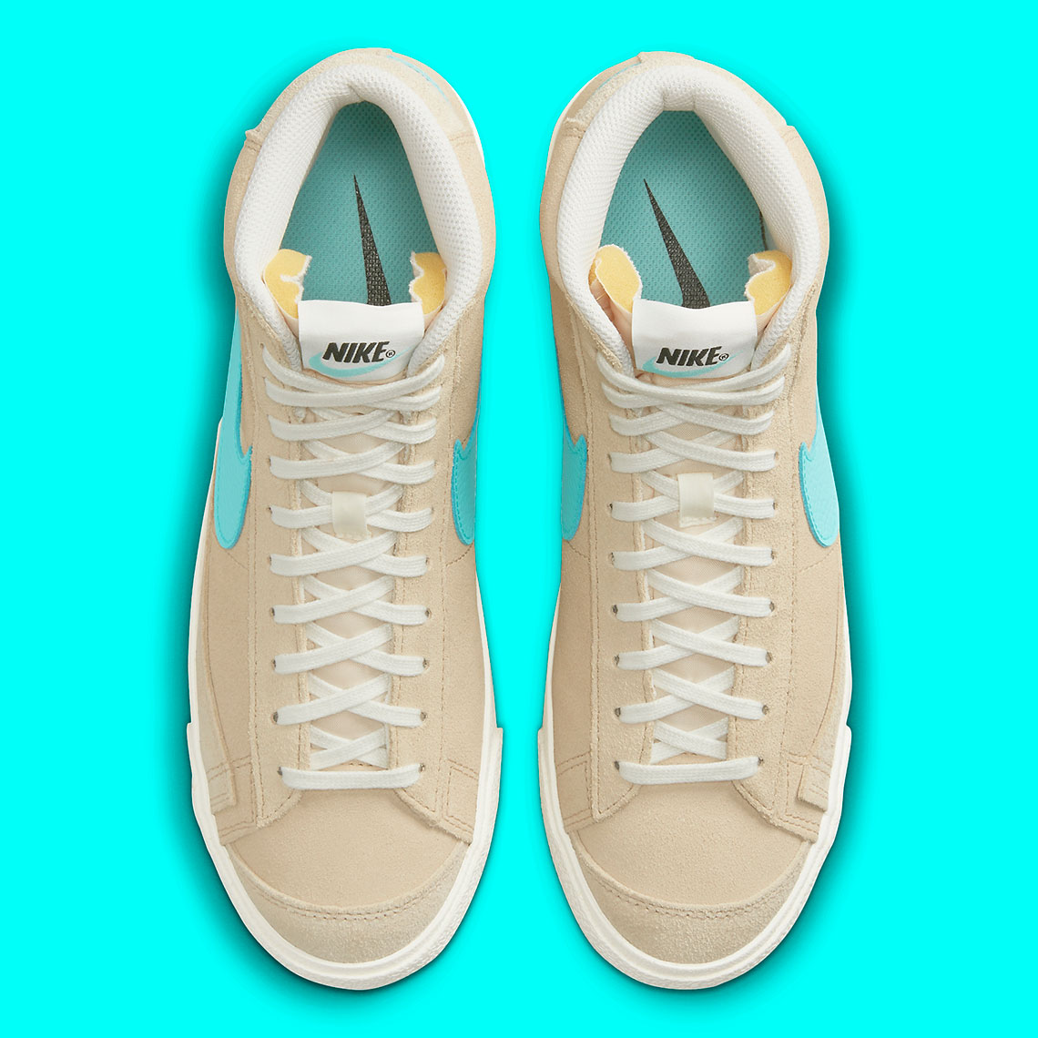 Nike Blazer Mid 77 Tan Aqua Fj4414 200 4
