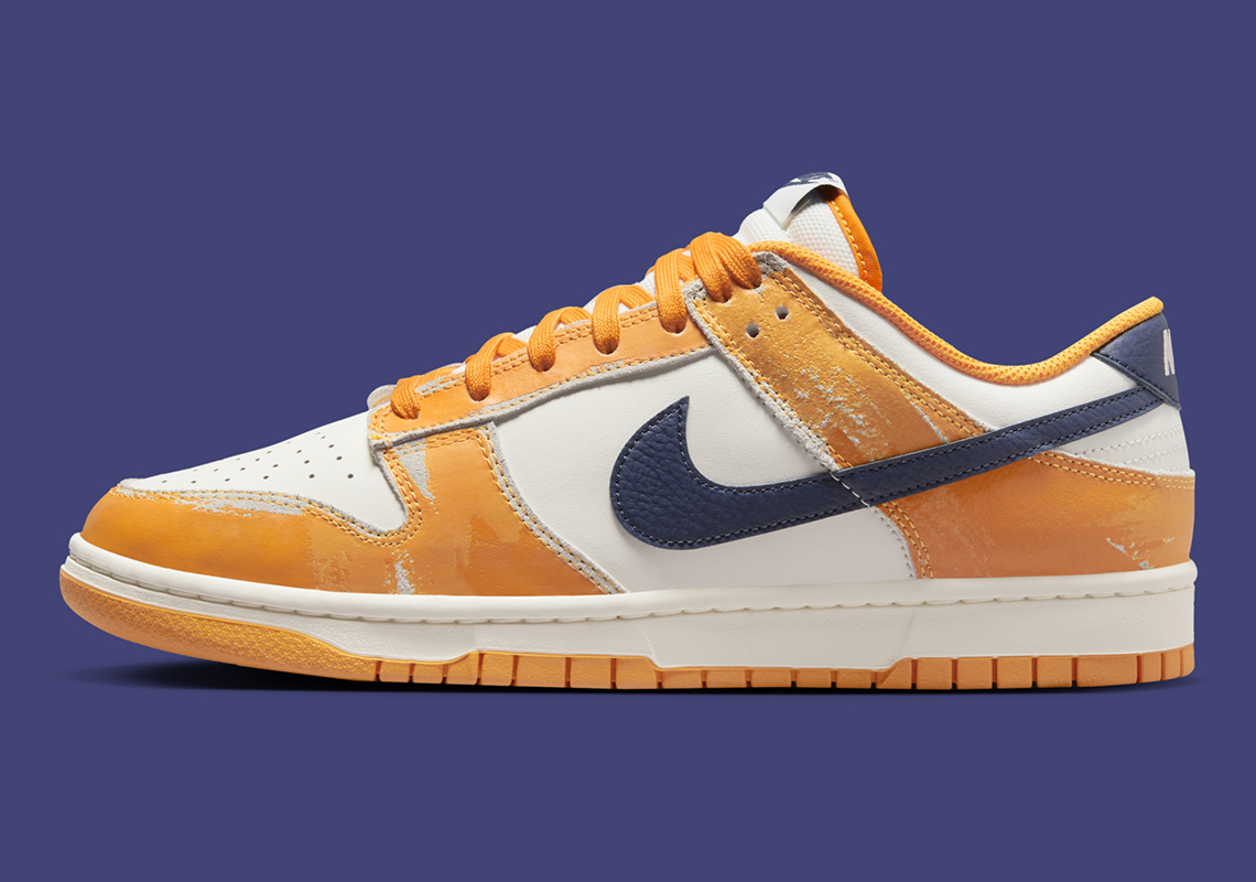 Nike Dunk Low Faded Paint Yellow Blue 2