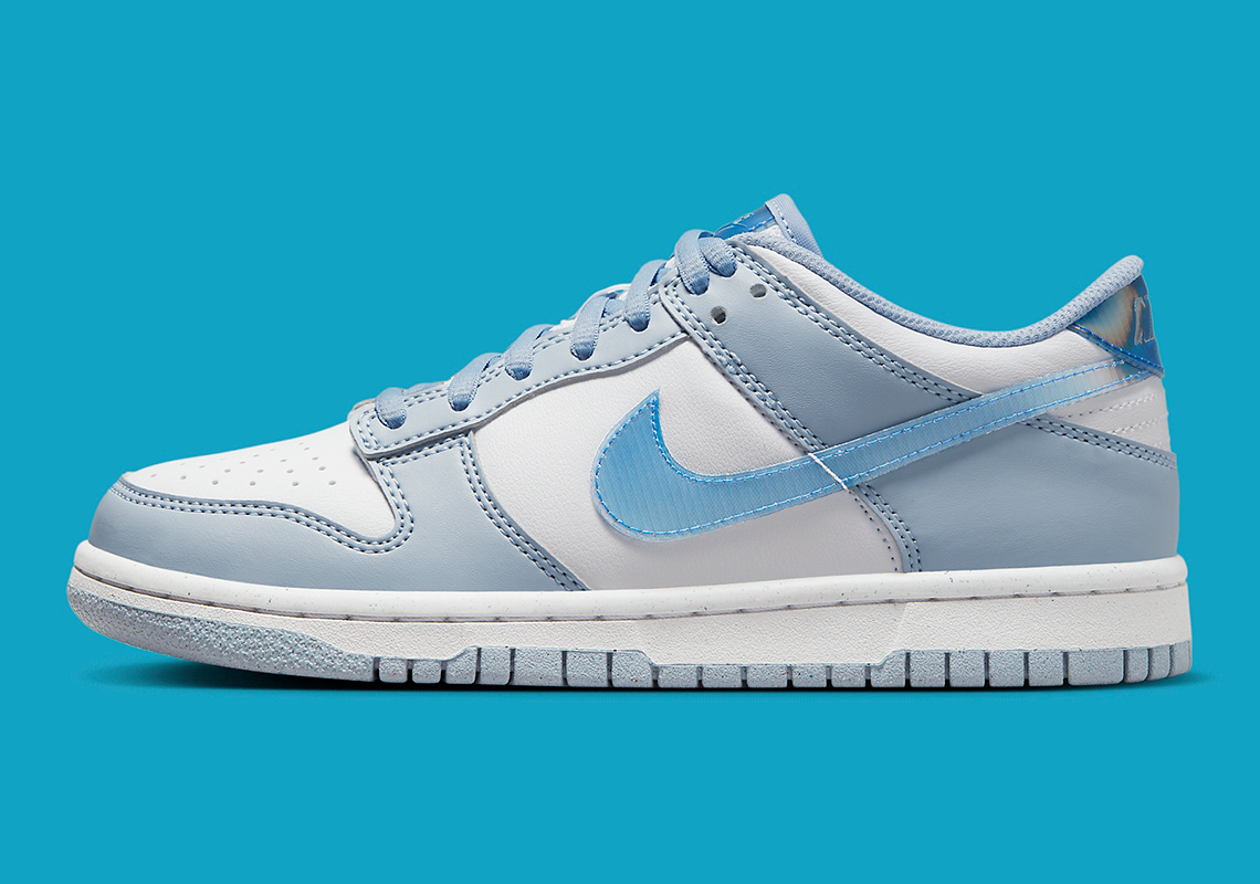 Nike Dunk Low Gs Grey Blue Lenticular Release Date 7