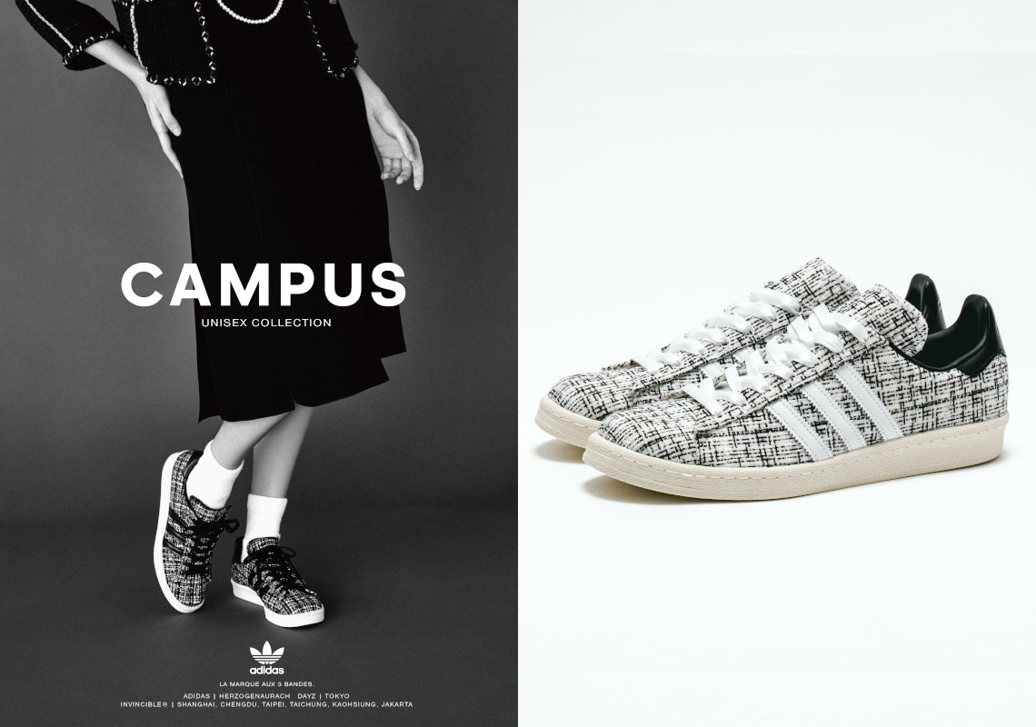 The INVINCIBLE x DAYZ x adidas Campus 80s “Black Tweed” Releases On March 24