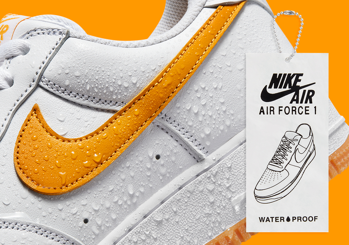 Nike Air Force 1 Low Waterproof White Orange Fd7039 100 1