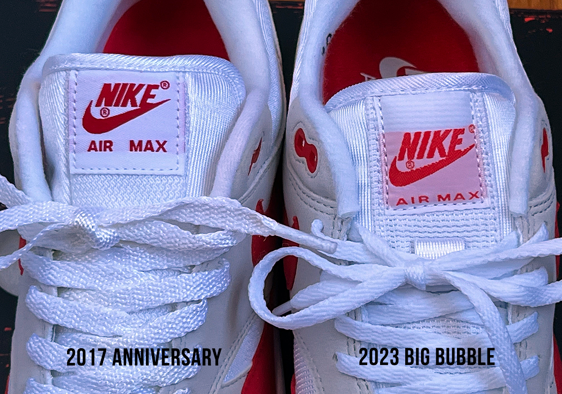 Nike Air Max 1 2017 Vs 2023 Tongue