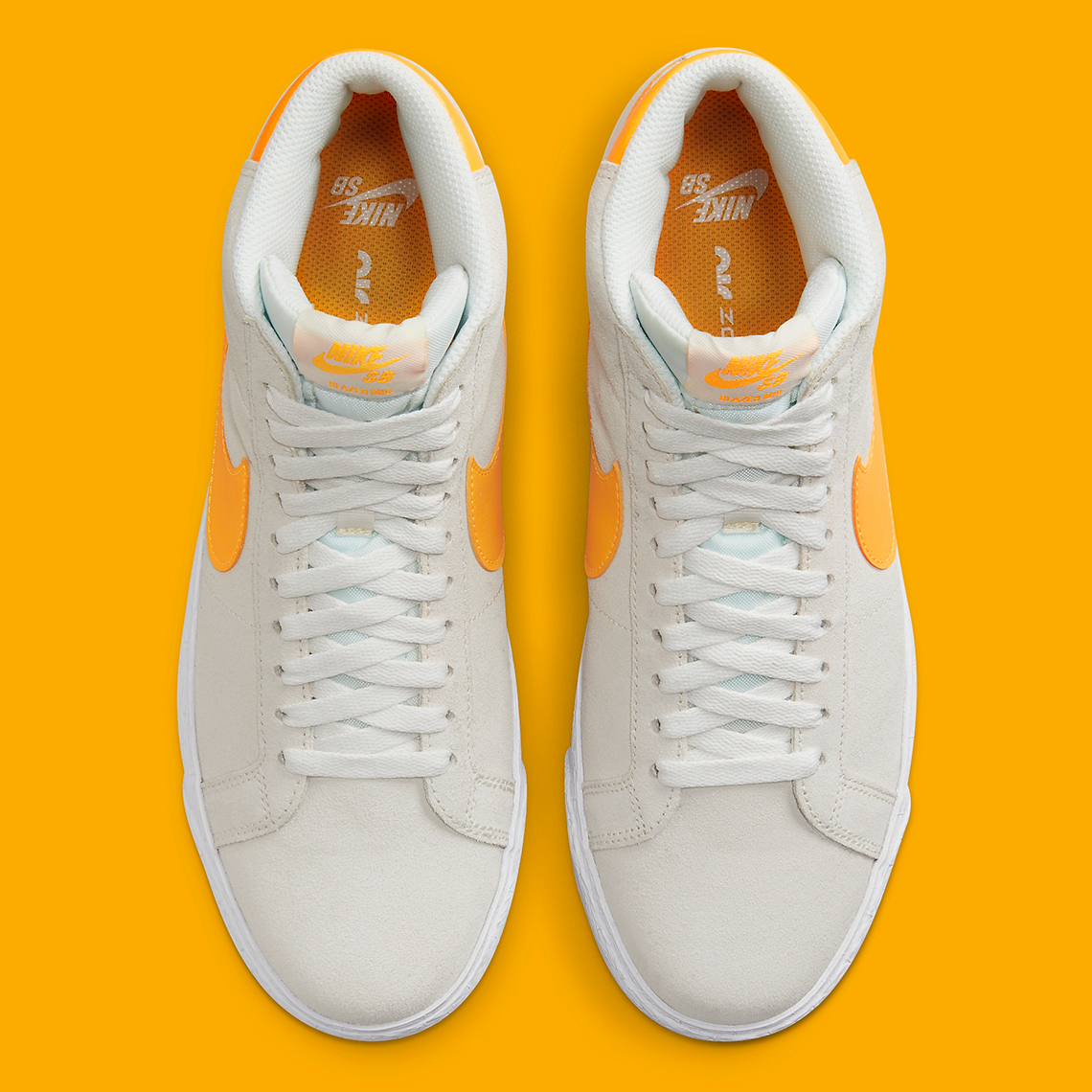 Nike Sb Blazer Mid Summit White Laser Orange 864349 110 3