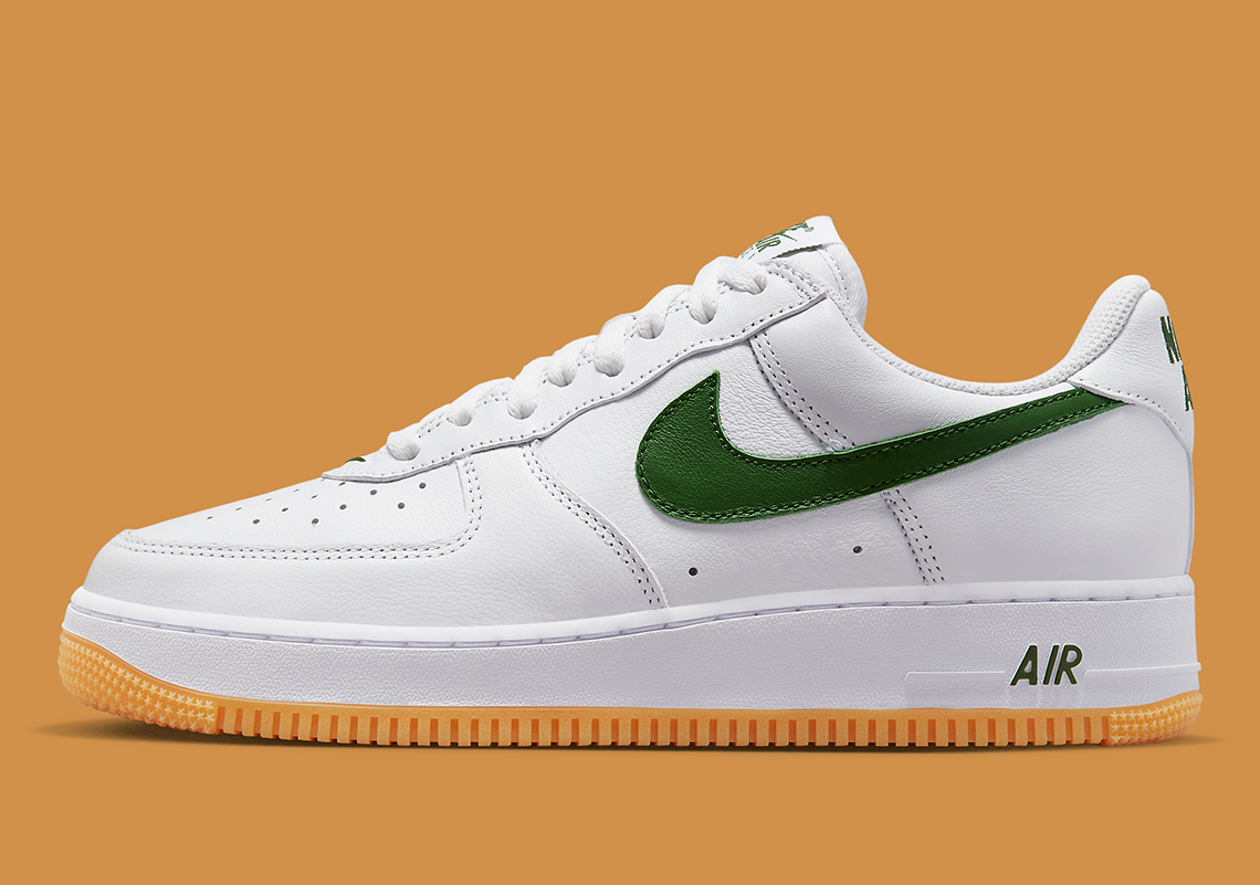 Green Swooshes And Gum Soles Dress The Latest Nike Air Force 1 "Color Of The Month"