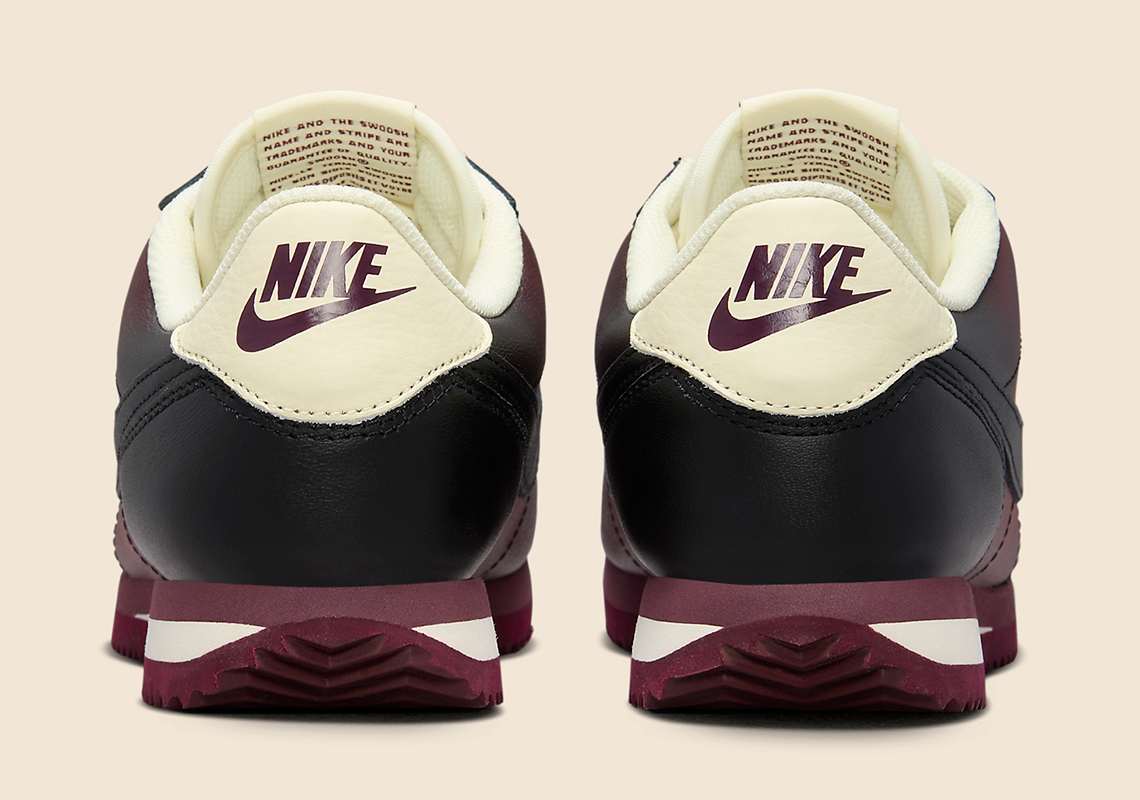 Nike Cortez Black Burgundy Fade Fj4737 600 4