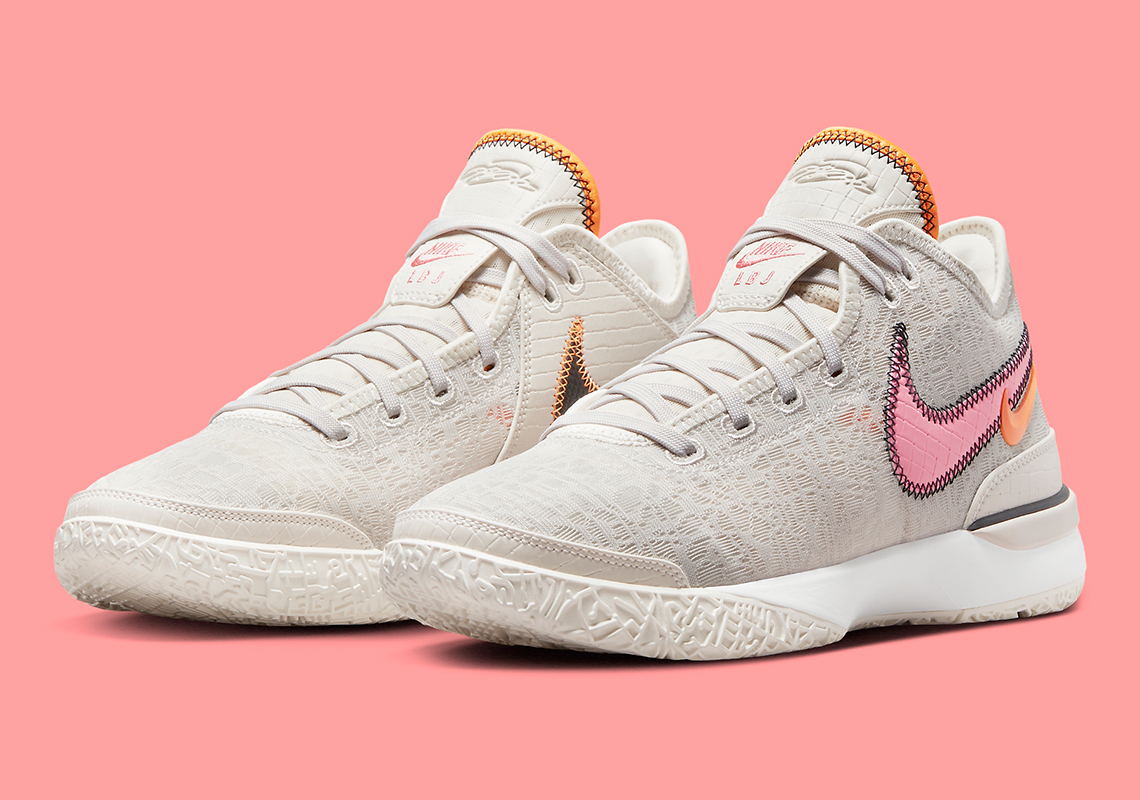 Pink And Orange Animate The Nike LeBron NXXT Gen "Light Orewood Brown"