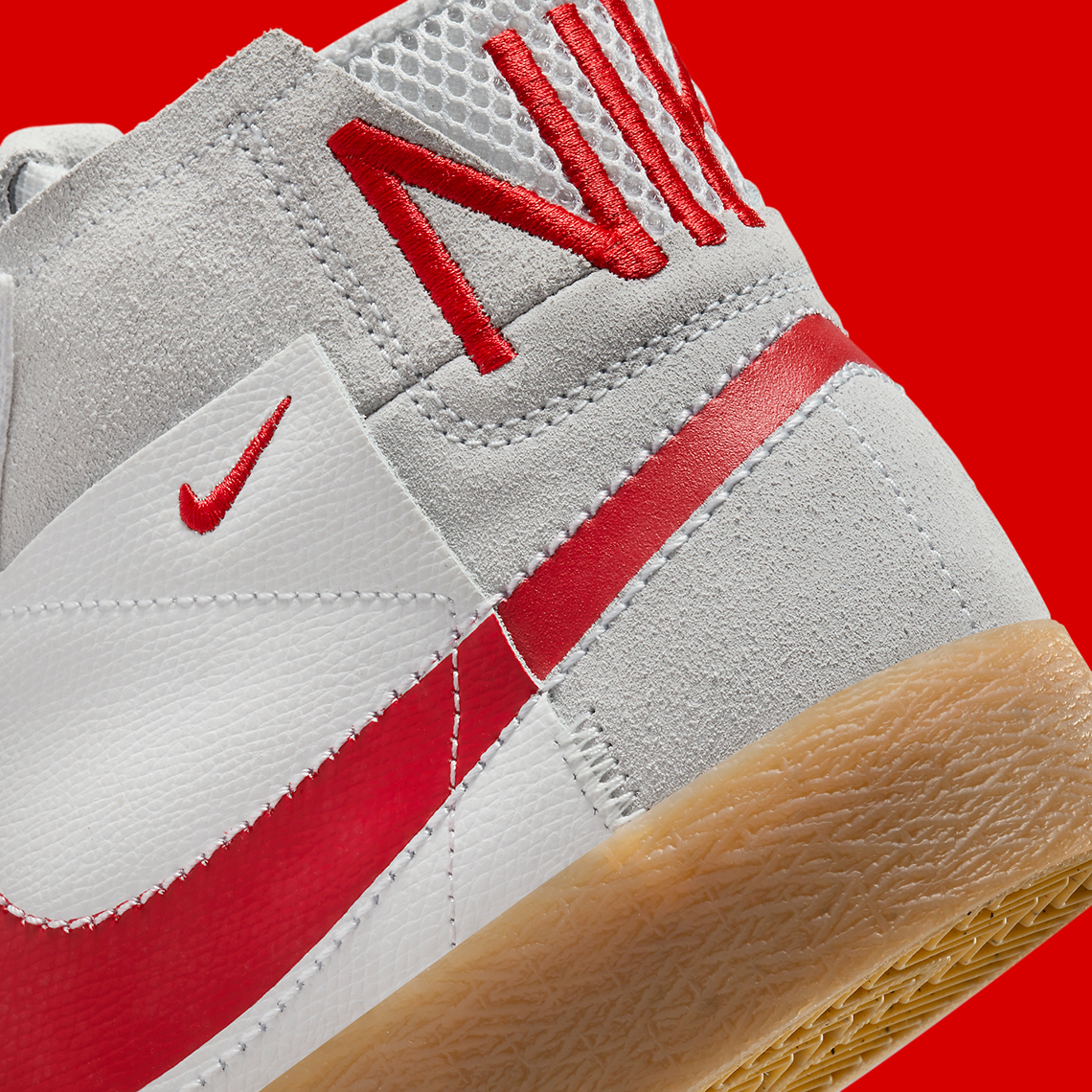 Nike Sb Blazer Light Grey Red Gum Fd5113 100 3