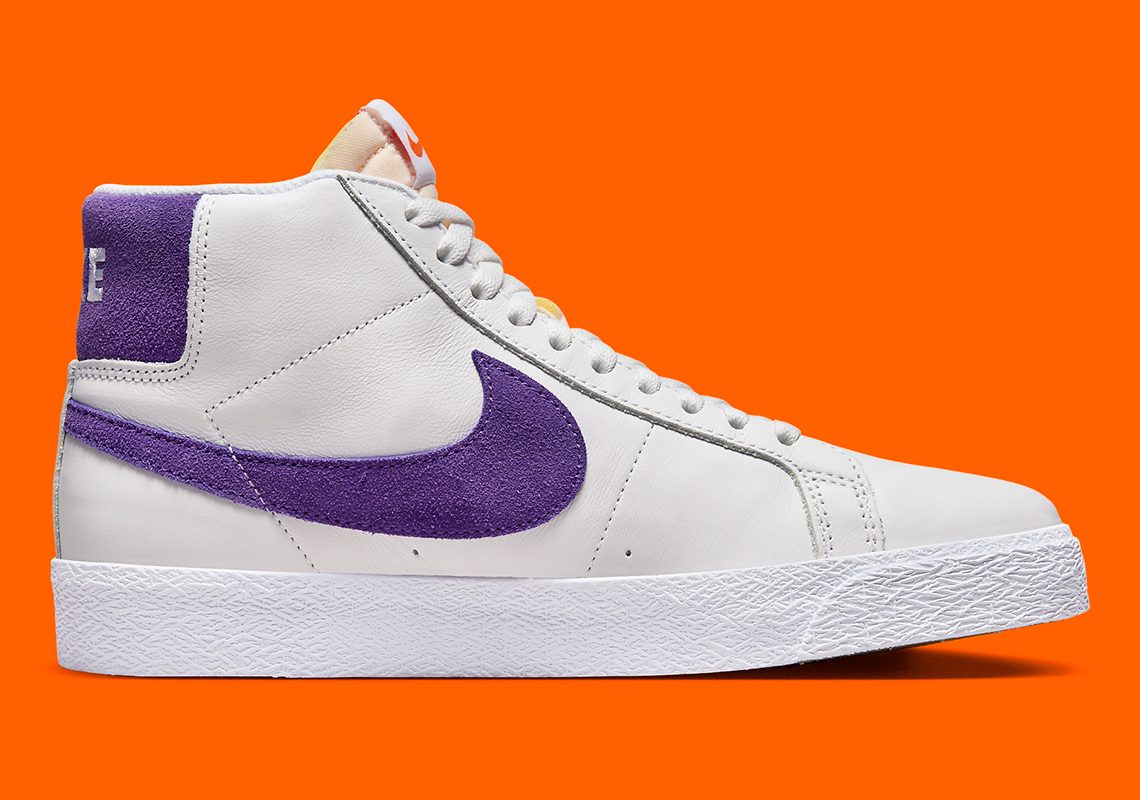 Nike Sb Blazer Mid White Court Purple Dz4949 100 1