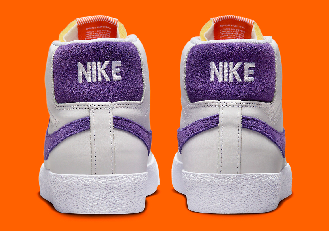 Nike Sb Blazer Mid White Court Purple Dz4949 100 4