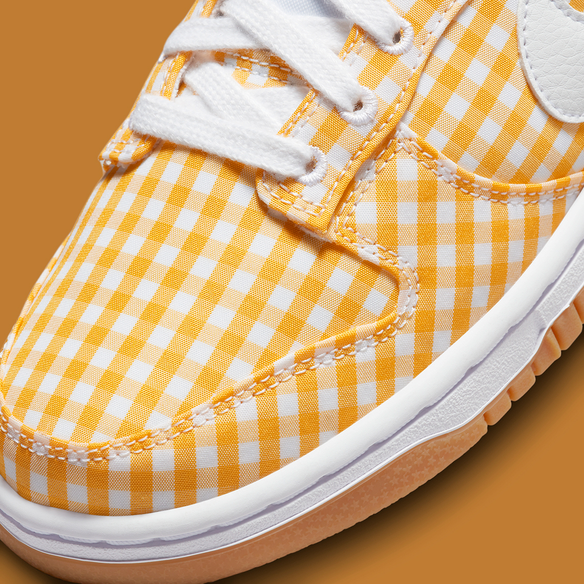 Nike Dunk Low Vivid Sulfur Gingham Plaid Dz2777 700 4