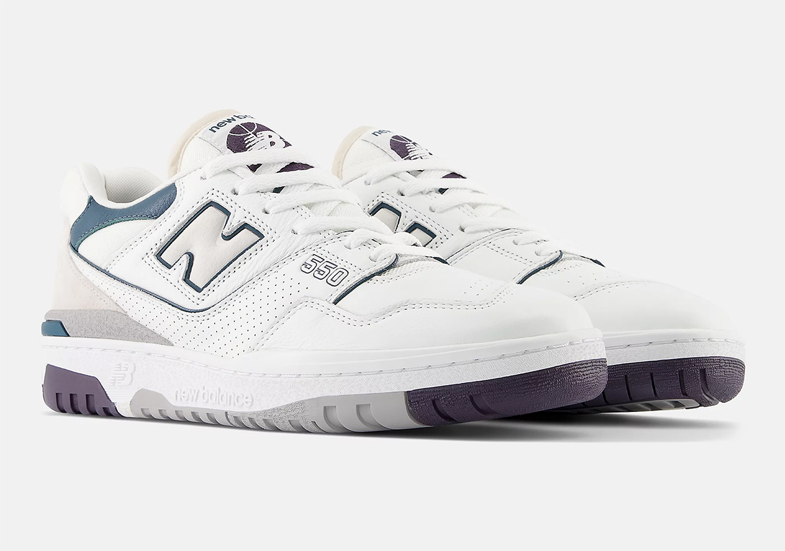 New Balance 550 White Dark Teal Purple Bb550wcb 4