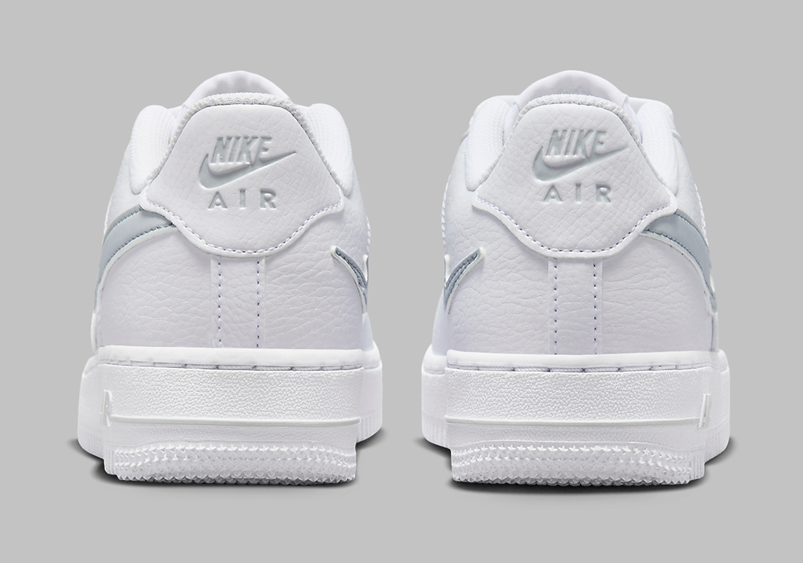 Nike Air Force 1 Low Cut Out Swoosh Grey Fq2413 100 7