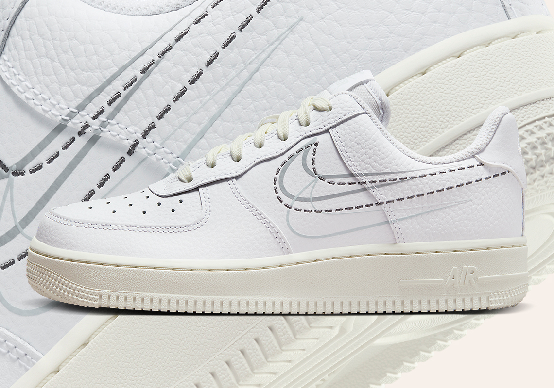 The Multi-Swoosh Collection Adds A Stitched Check To The Nike Air Force 1 Low