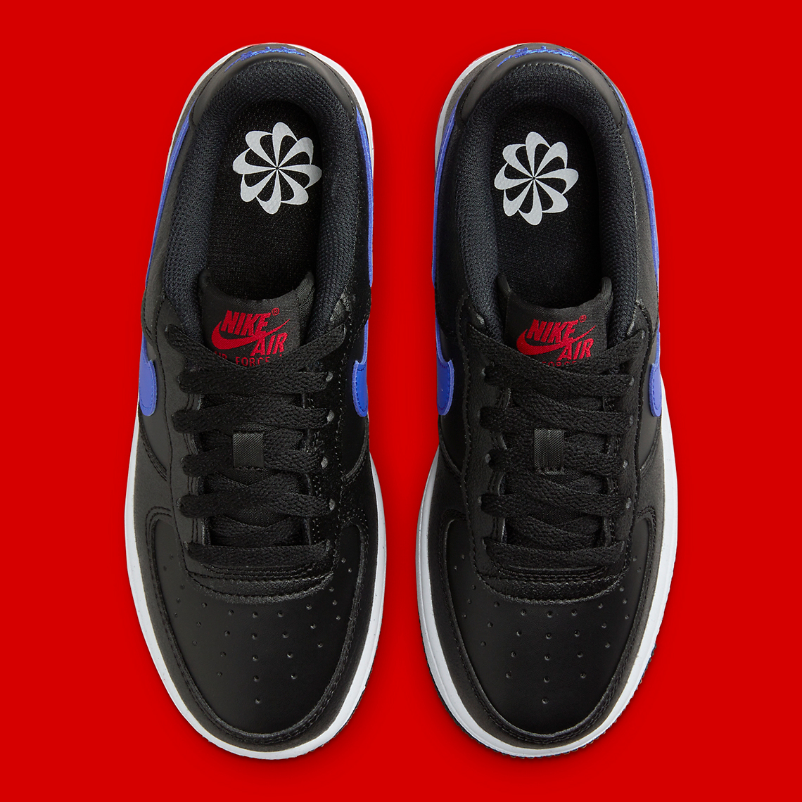 Nike Air Force 1 Low Next Nature Gs Black Red Royal Fv0367 001 1