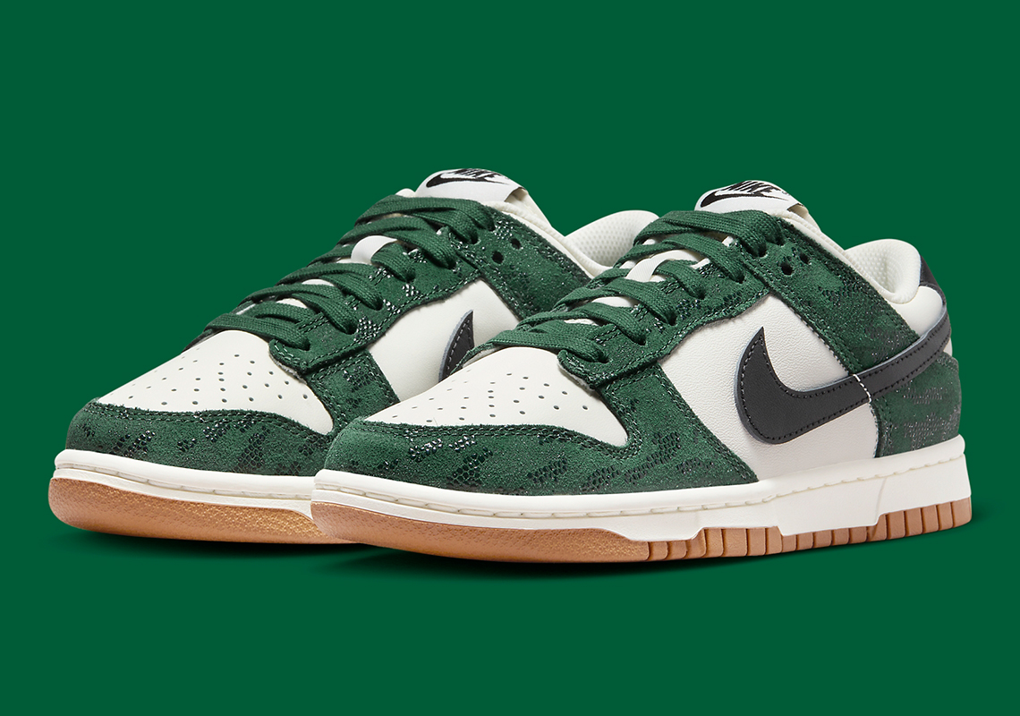 Nike Dunk Low Green Snakeskin Gum Fq8893 397 4