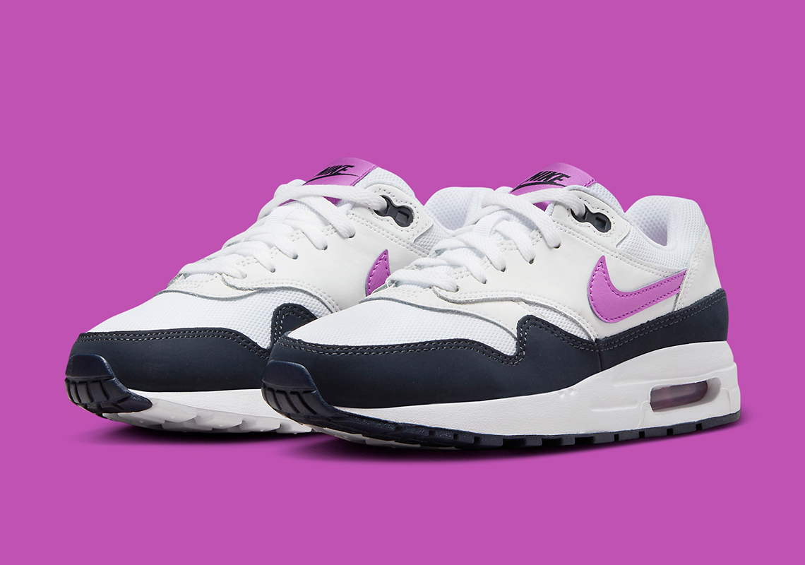 Nike Air Max 1 Gs Black White Purple Fq8360 100 7