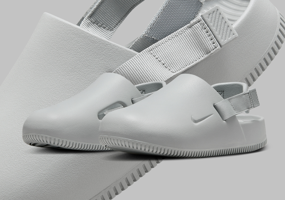 Official Images Of The Nike Calm Mule/Clog In Grey