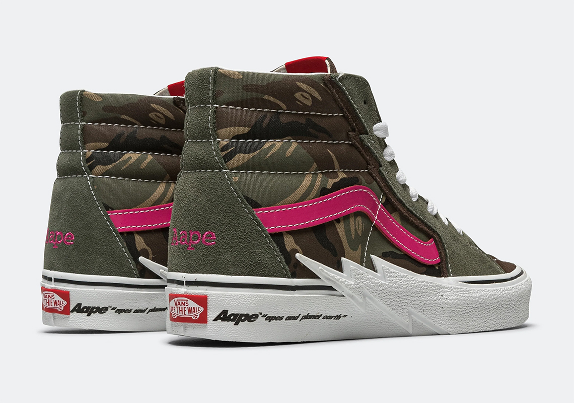 Aape Vans Sk8 Hi Bolt Olive Camo Vna5jivcma 1
