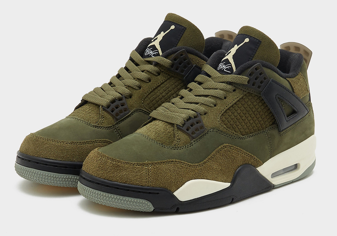 Official Retailer Images Of The Air Jordan 4 SE Craft “Medium Olive”