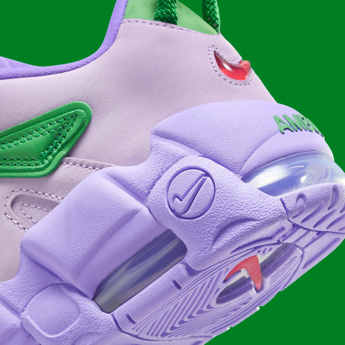 Ambush Nike Air More Uptempo Lilac University Red Team Green Apple Green Fb1299 500 Release Date 9