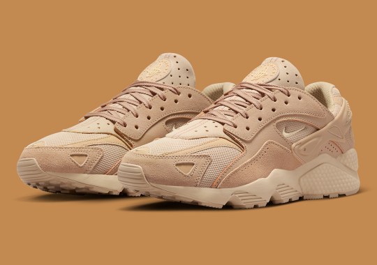 The Nike Air Huarache Runner Shines In Royal Swatches Of “Wheat/Gold”