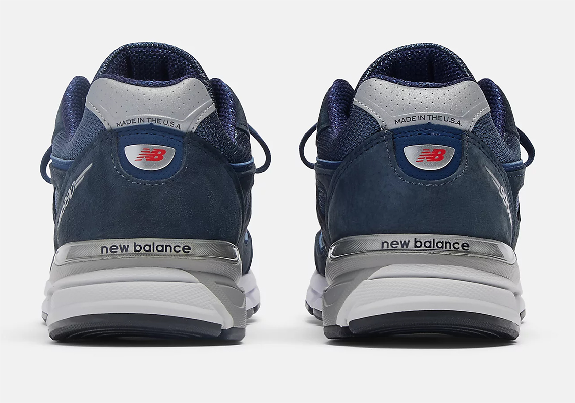 New Balance 990v4 Made In Usa Navy Silver U990nv4 3