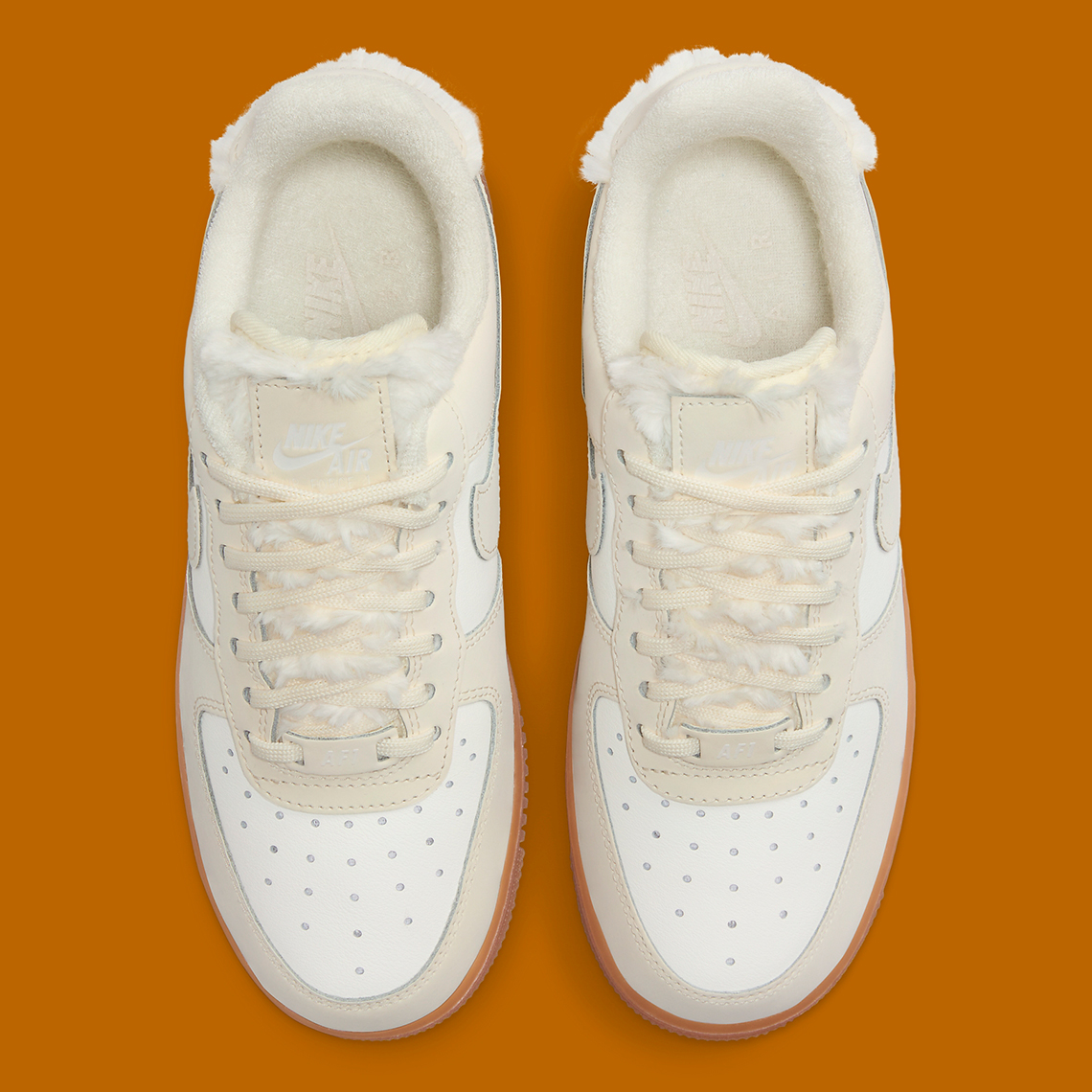 Nike Air Force 1 Low Lx Sail Gum Faux Fur Fv3701 119 11