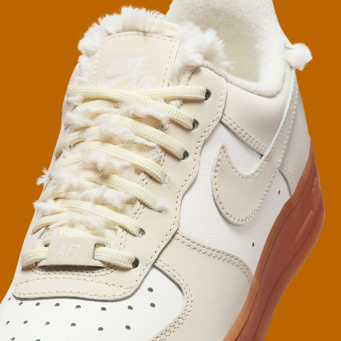 Nike Air Force 1 Low Lx Sail Gum Faux Fur Fv3701 119 3