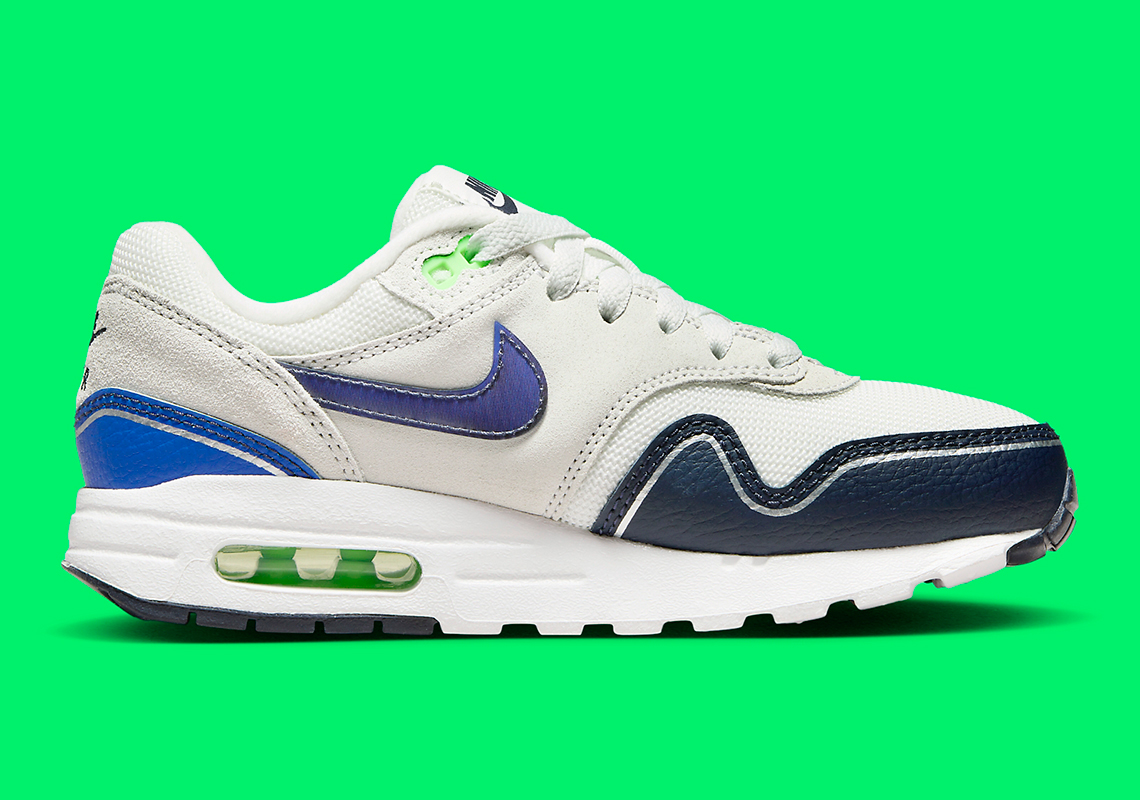 Nike Air Max 1 Gs Navy Royal Neon Hf7814 100 3