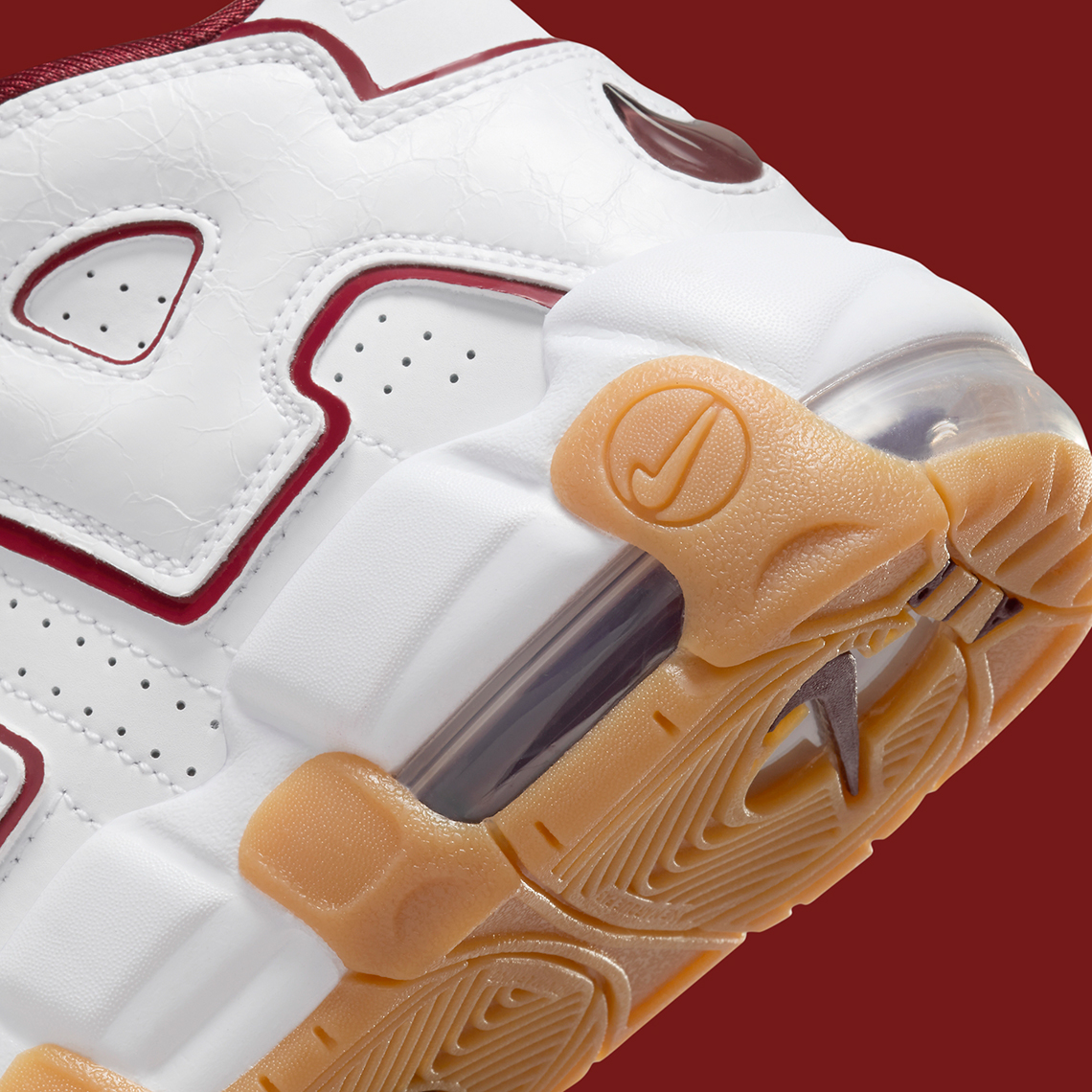 Nike Air More Uptempo Gs White Team Red Gum Fj2846 100 1