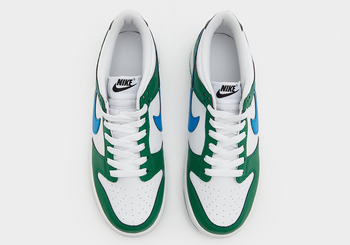 Nike Dunk Low Green Blue Swoosh Gradient 7